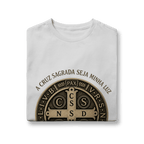 Medalha São Bento "a cruz sagrada seja minha luz" - Pray Style