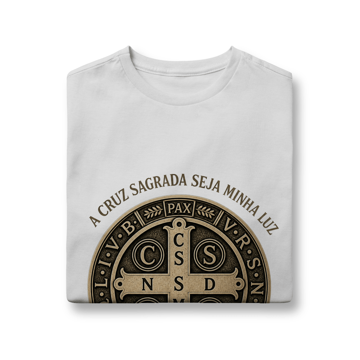 Medalha São Bento "a cruz sagrada seja minha luz" - Pray Style