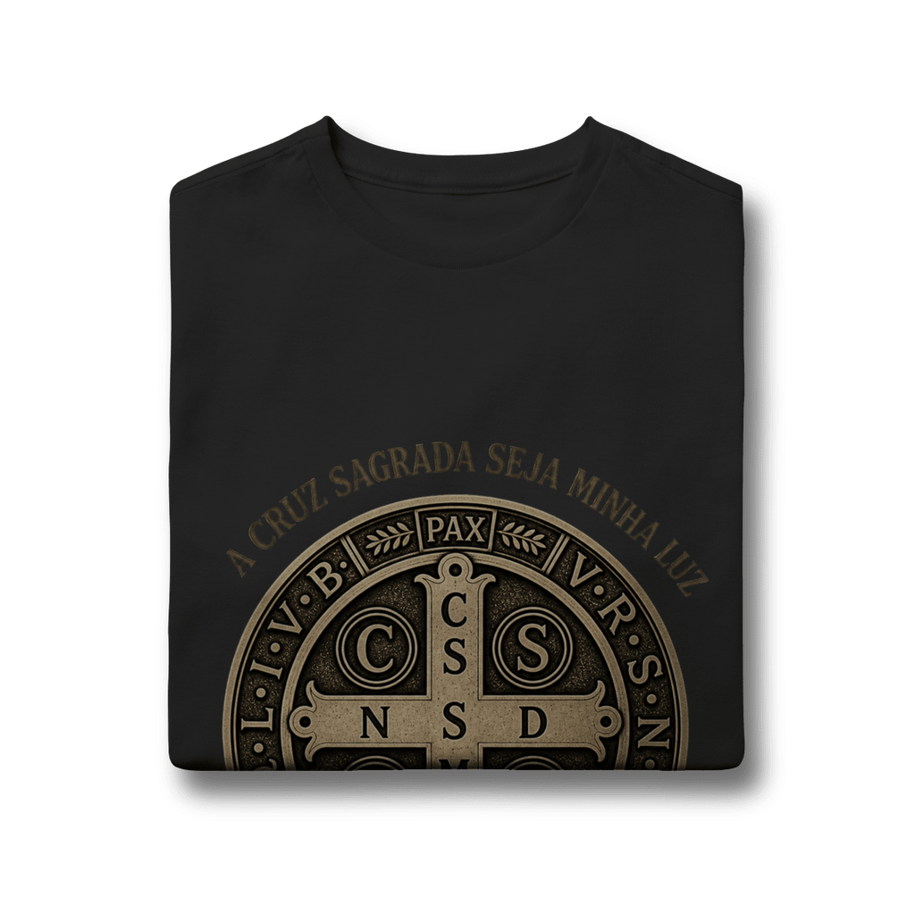 Medalha São Bento "a cruz sagrada seja minha luz" - Pray Style