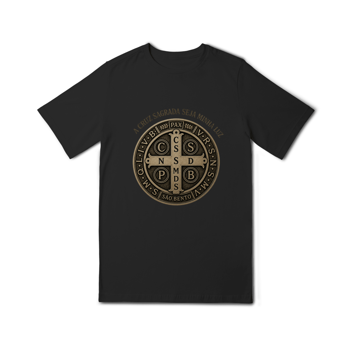 Medalha São Bento "a cruz sagrada seja minha luz" - Pray Style