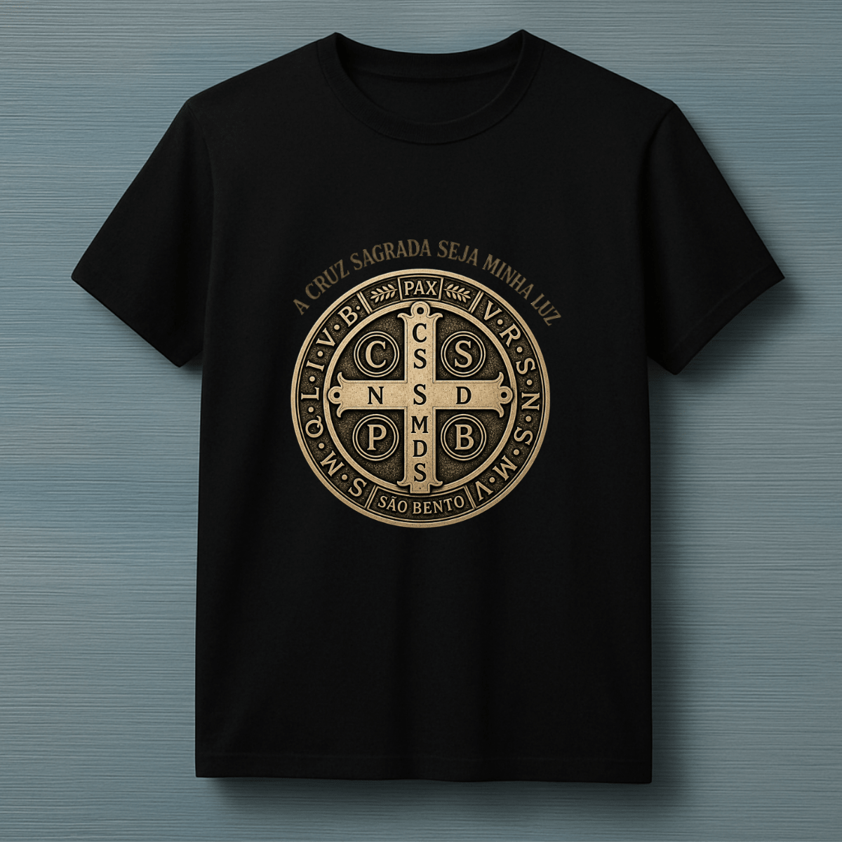 Medalha São Bento "a cruz sagrada seja minha luz" - Pray Style