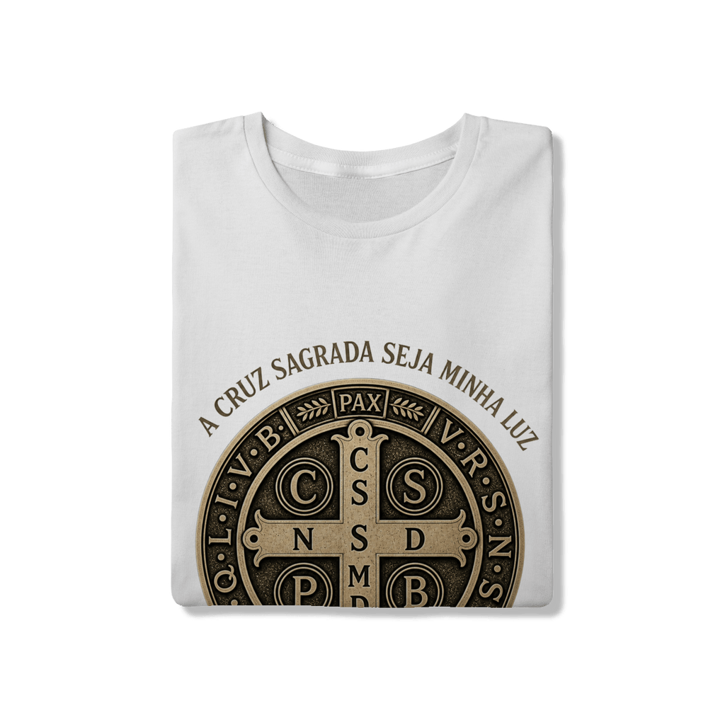 Medalha São Bento "a cruz sagrada seja minha luz" - Pray Style