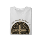 Medalha São Bento "a cruz sagrada seja minha luz" - Pray Style