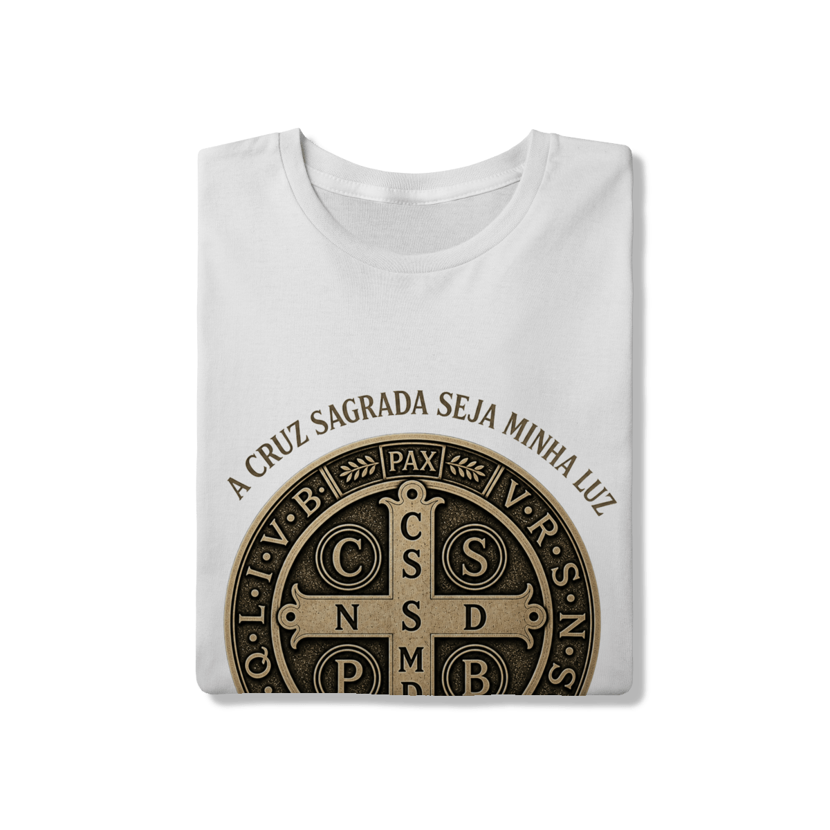 Medalha São Bento "a cruz sagrada seja minha luz" - Pray Style