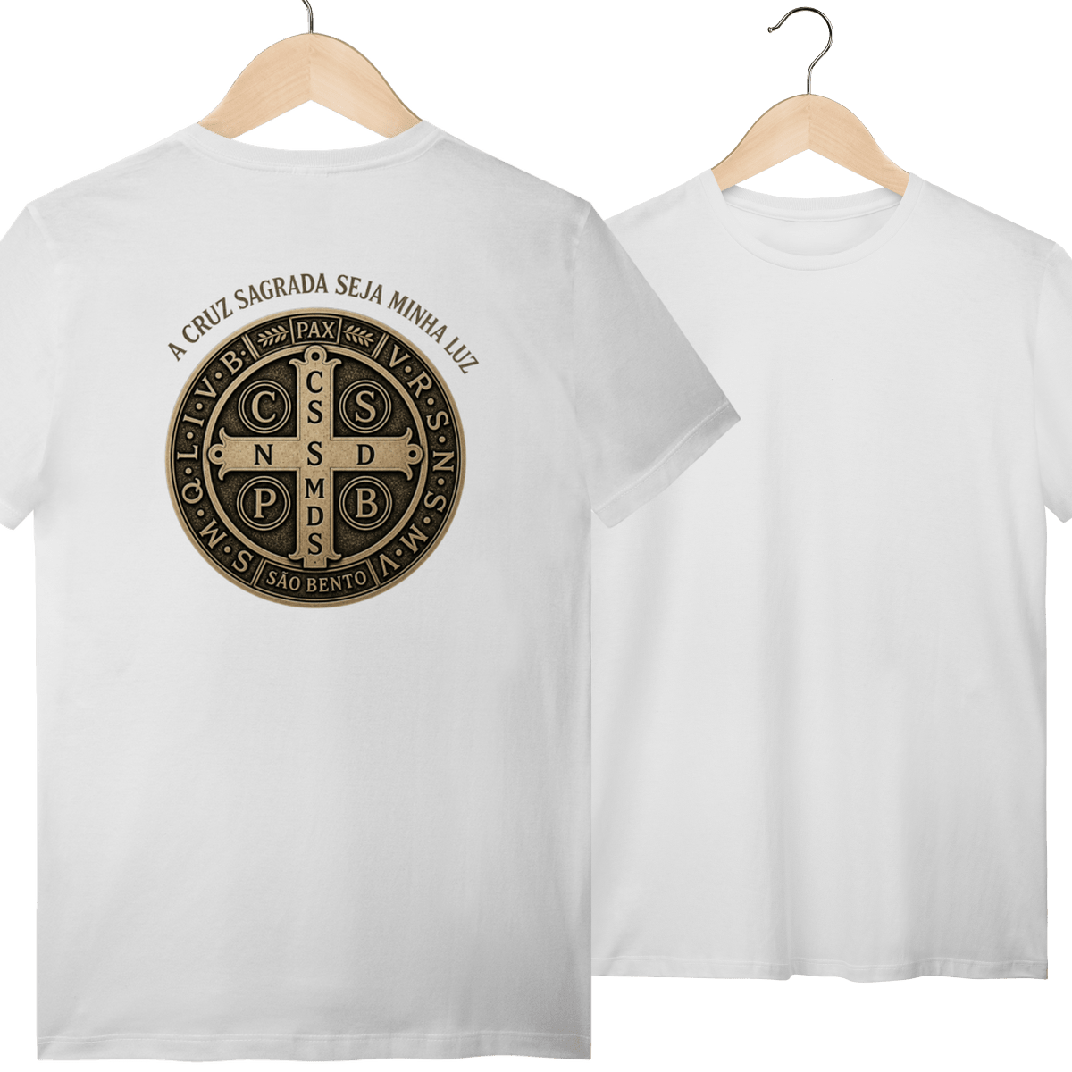 Medalha São Bento (estampa nas costas) - Pray Style
